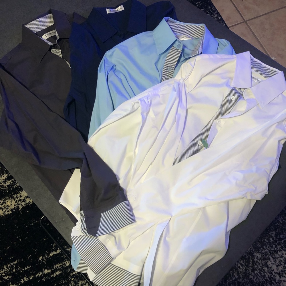 x4 Men’s Large Long Sleeve Button-up lot- Tomsware